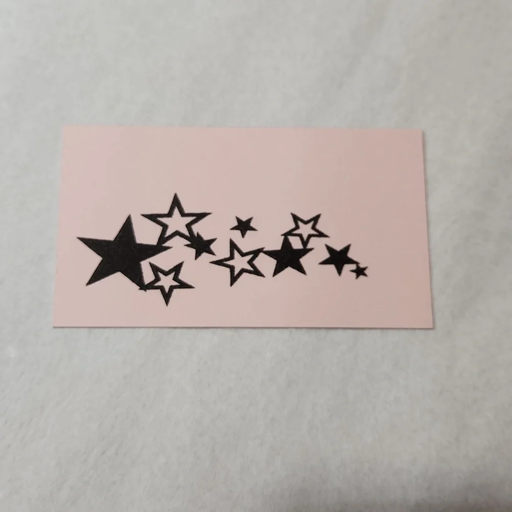 Hand Crafted Basic Pink & Black Star Cluster 50 Count Cards